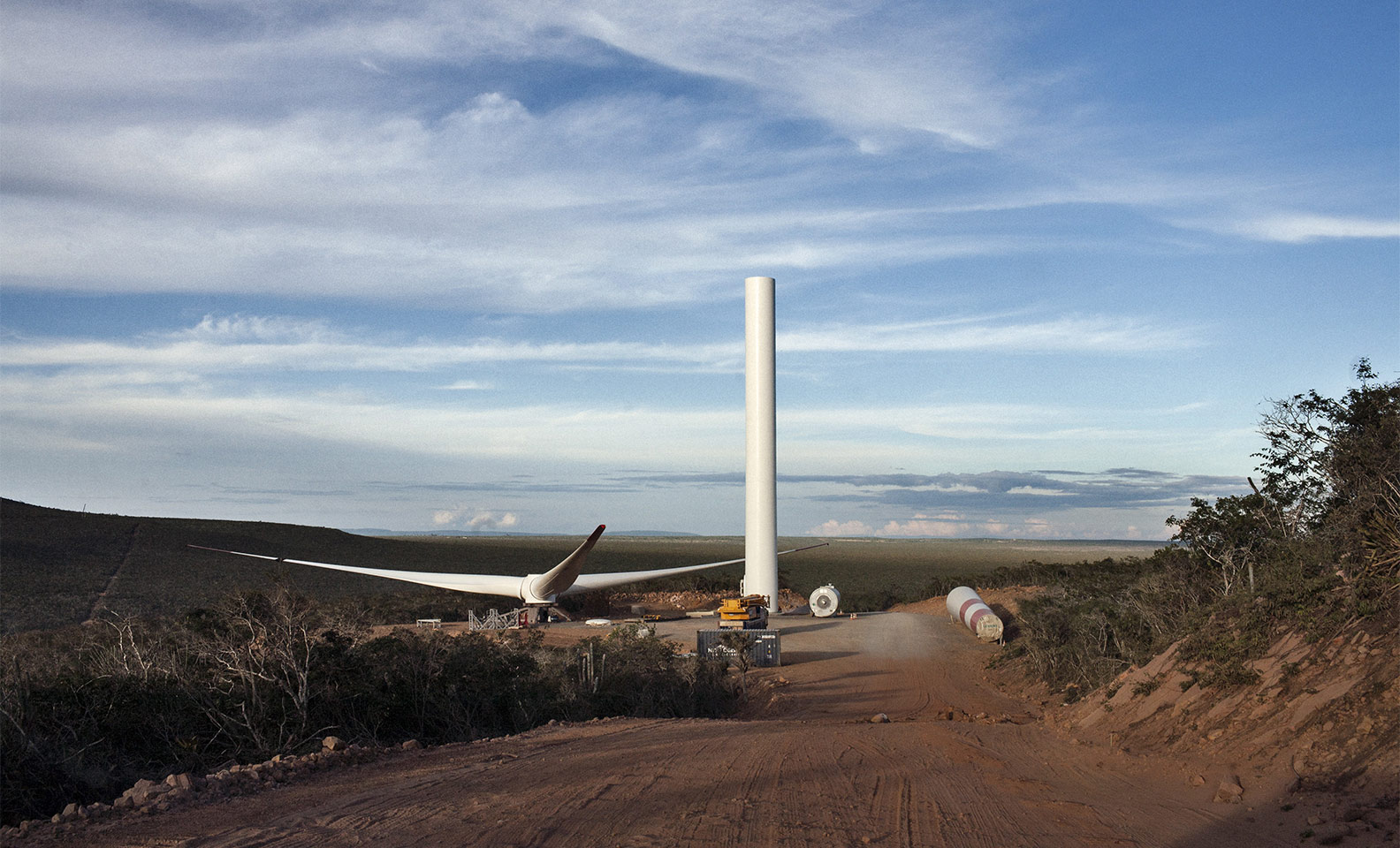Assemblaggio di pala eolica presso Morro do Chapéu - Enel.com